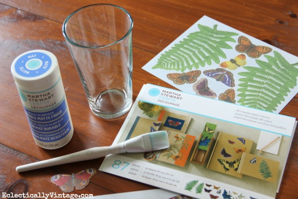 Decoupage How To - Make a Waterproof Drinking Glass