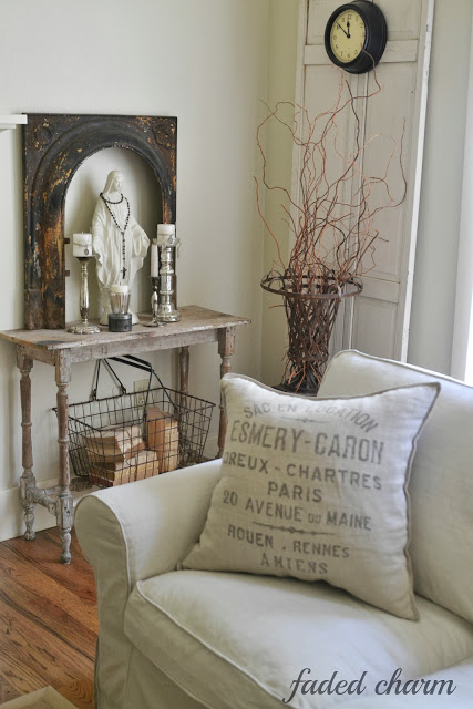 Cottage living room filled with fabulous vintage pieces