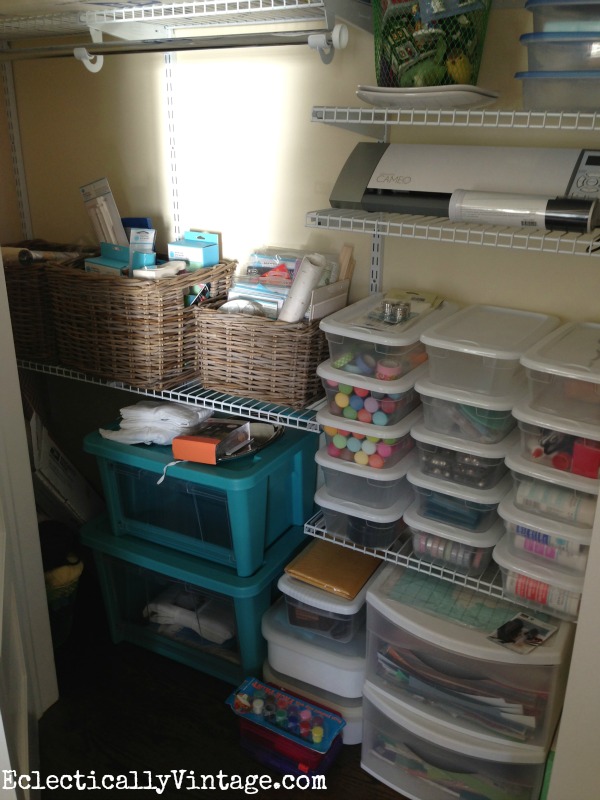 Craft closet organization kellyelko.com