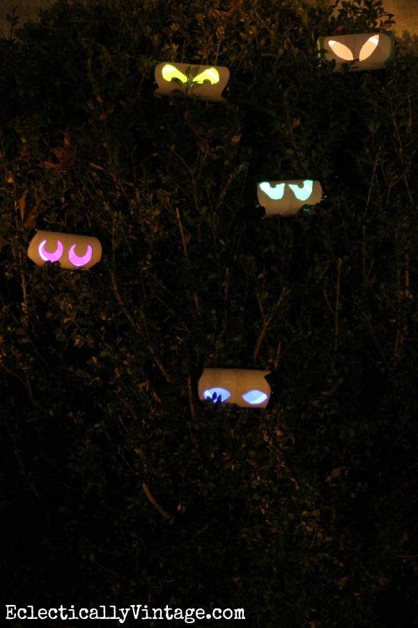 How to make Halloween Glow Stick Eyes kellyelko.com