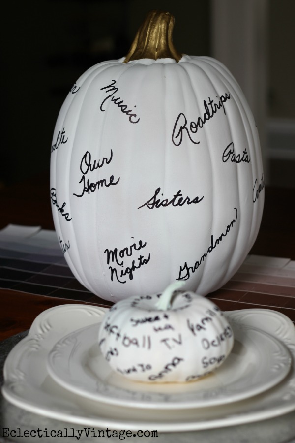 How to make a thankful pumpkin - create fun memories for the whole family kellyelko.com