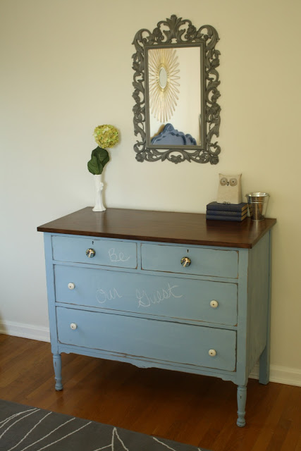 Chalk paint dresser - you can really write on it!