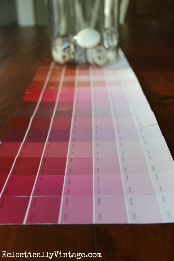 How to Make a Paint Chip Table Runner kellyelko.com