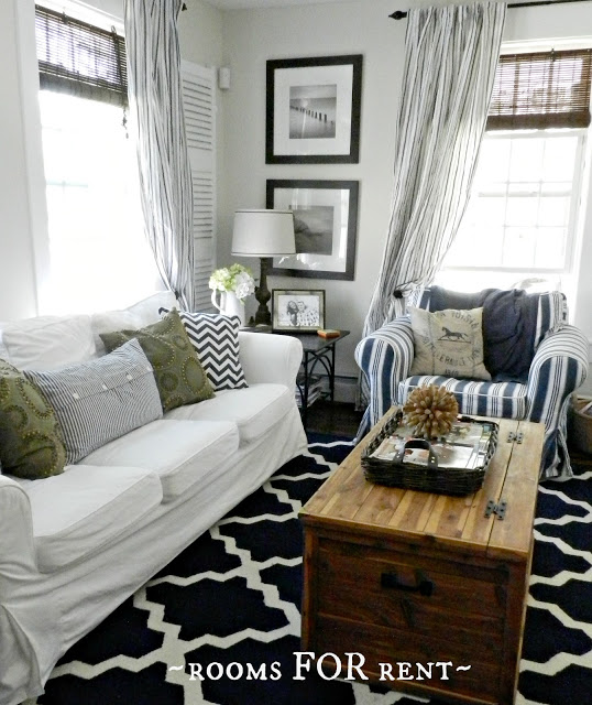 Beautiful blue family room (and house tour)