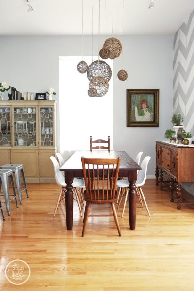 Beautiful dining room and house tour - love the walls!  