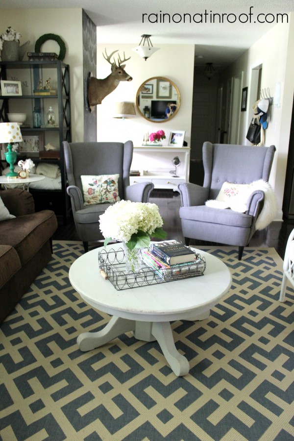 Beautiful family room - love the twin chairs kellyelko.com