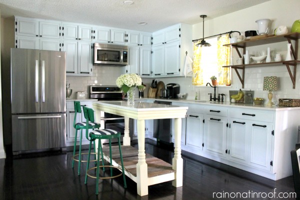 Gorgeous white kitchen renovation - take the tour kellyelko.com