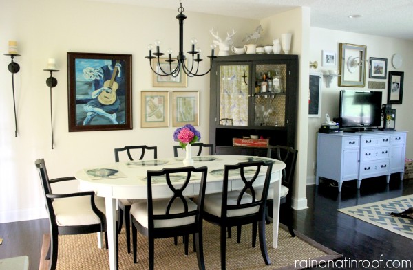 Open dining room - love the art kellyelko.com