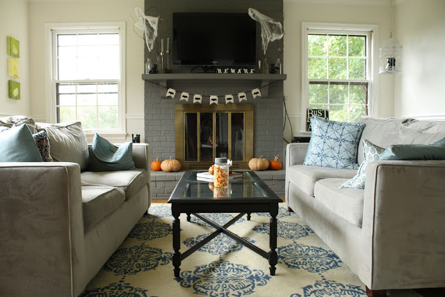 Eclectic family room - part of this cottage home tour