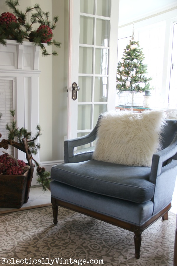 Christmas Living Room - part of this beautiful house tour kellyelko.com