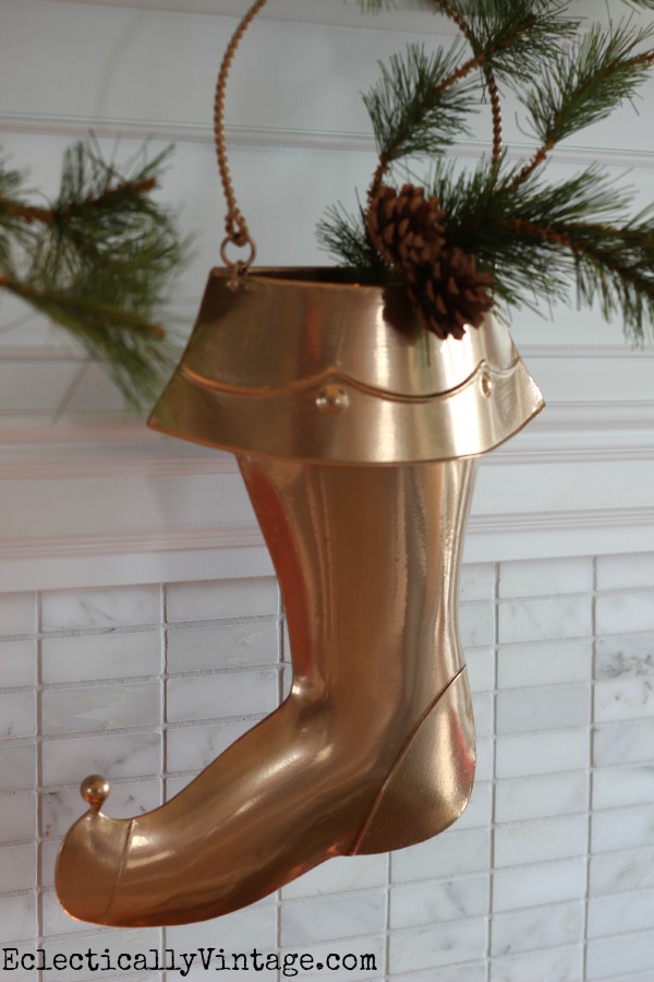 Create your own custom colors for your holiday home - love the copper stocking kellyelko.com