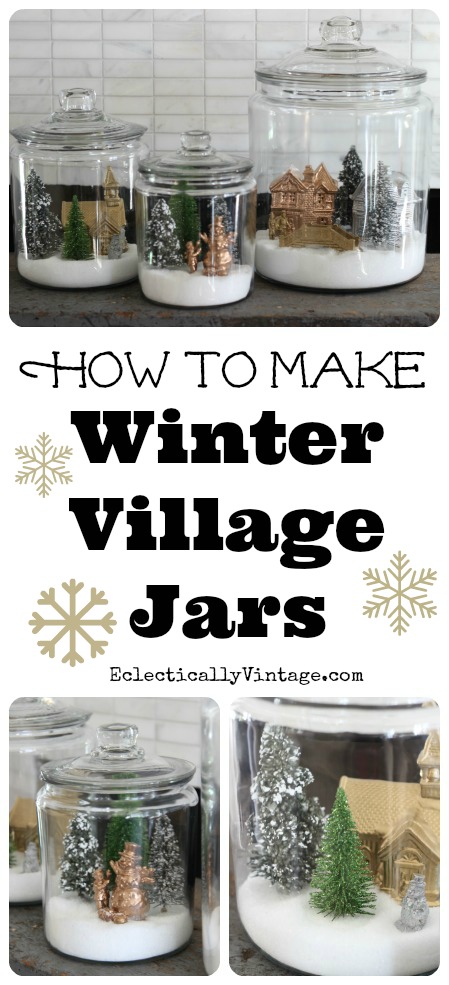 DIY Christmas Village Jars