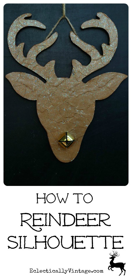 How to Make a Reindeer Silhouette - this is so cute!  kellyelko.com