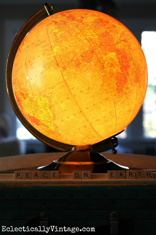 Vintage globe lamp kellyelko.com