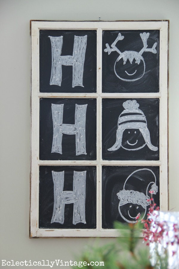 Chalkboard window - Ho Ho Ho! kellyelko.com