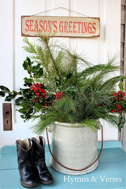 Christmas crock - love the boots!  