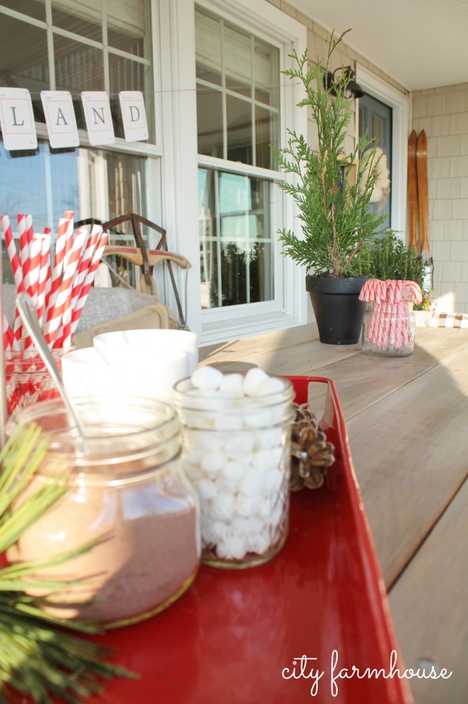 Rustic Christmas porch