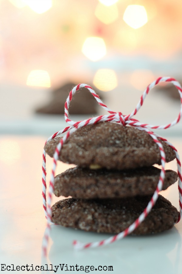 Chewy Chocolate Gingerbread Cookies kellyelko.com