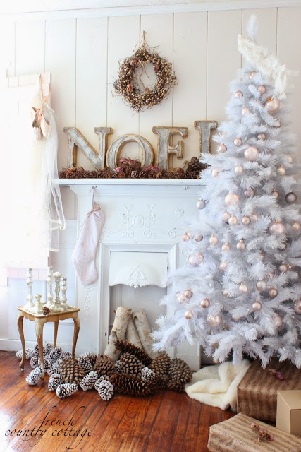 White Christmas decorating 