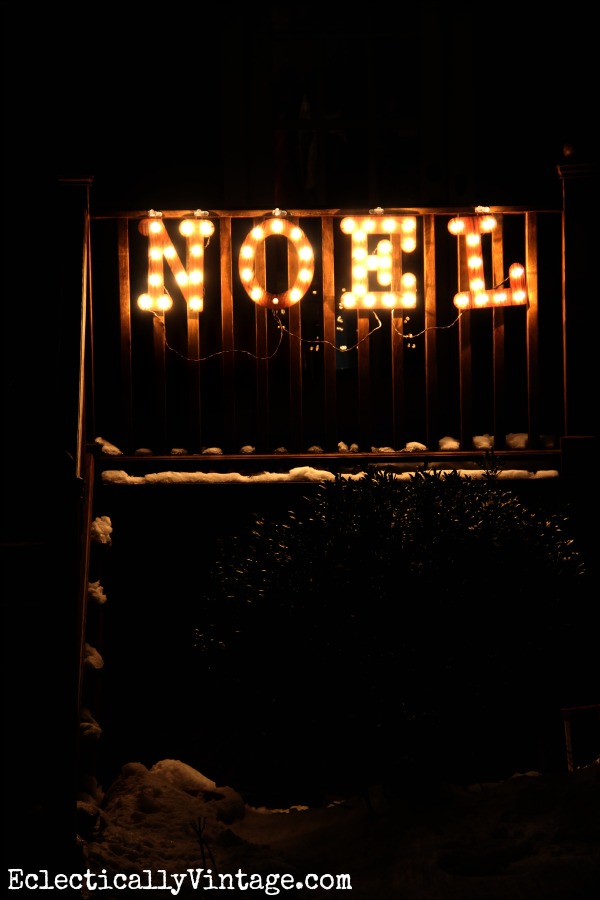 #ad Noel Lighted Marquee Christmas Sign #DamageFreeDIY kellyelko.com