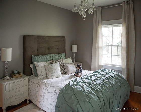 Gorgeous bedroom and love the headboard