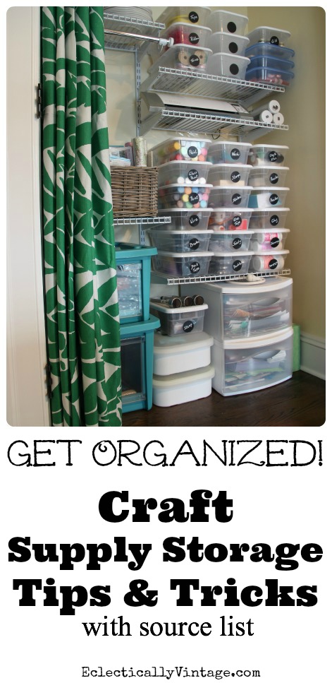 Craft Supply Storage Tips and Tricks kellyelko.com