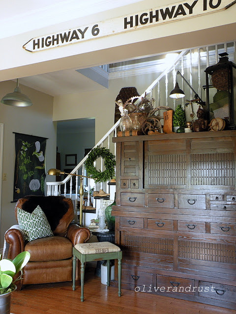 Love the mix of styles in this family room