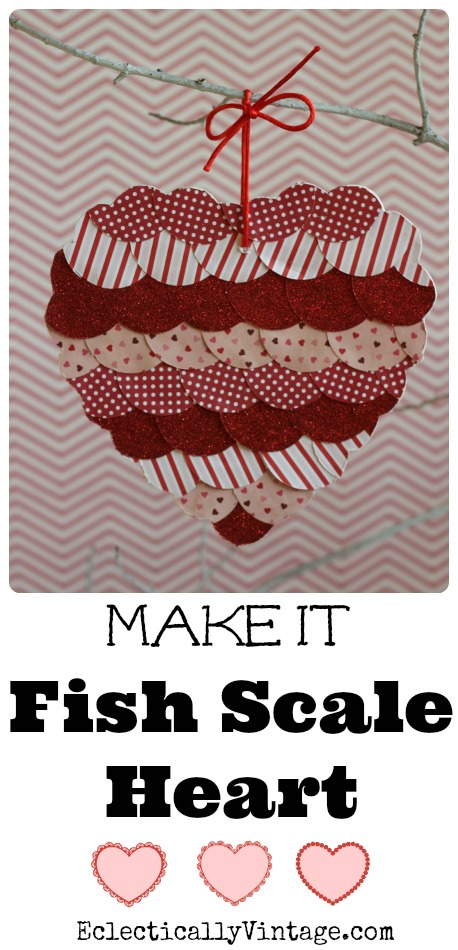 Make a Fish Scale Art Heart kellyelko.com