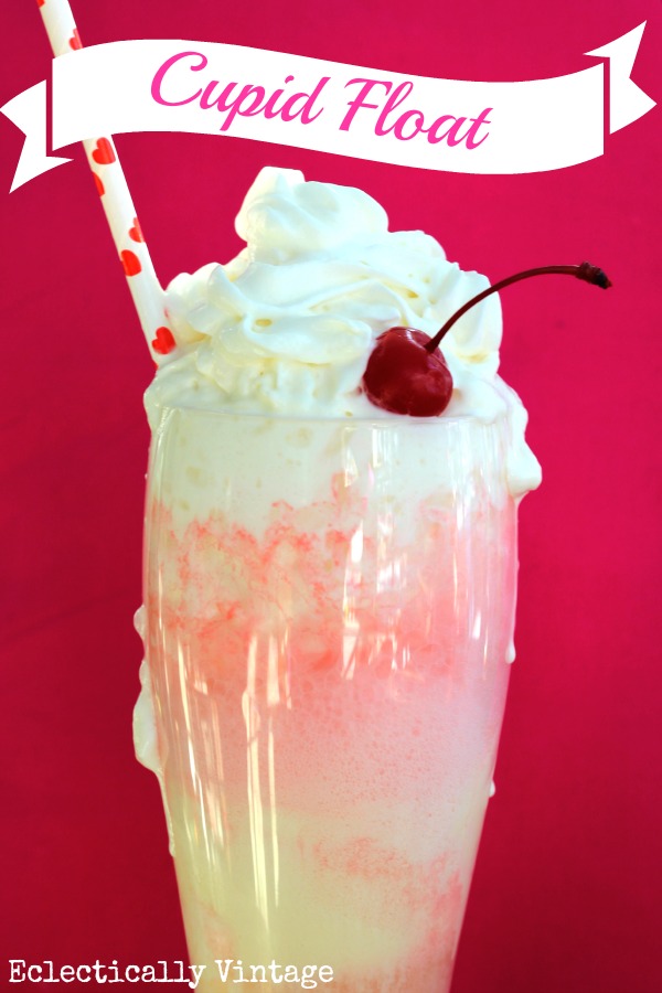 Cupid Float recipe for Valentine's Day kellyelko.com