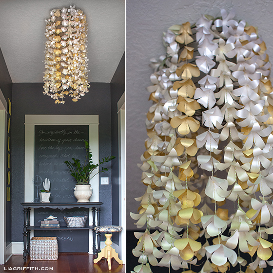 Make a Paper Flower Chandelier 