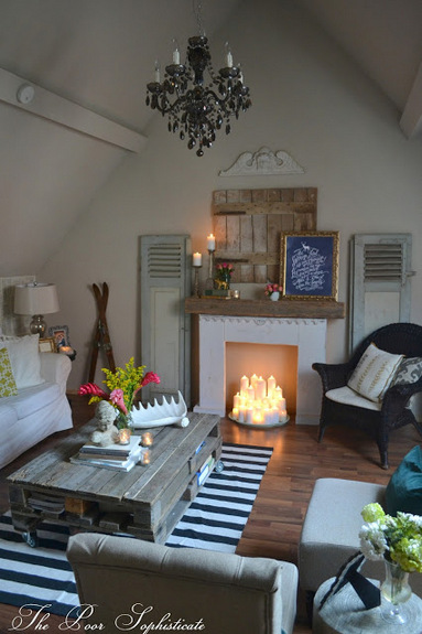 Barn living room - part of this barn tour