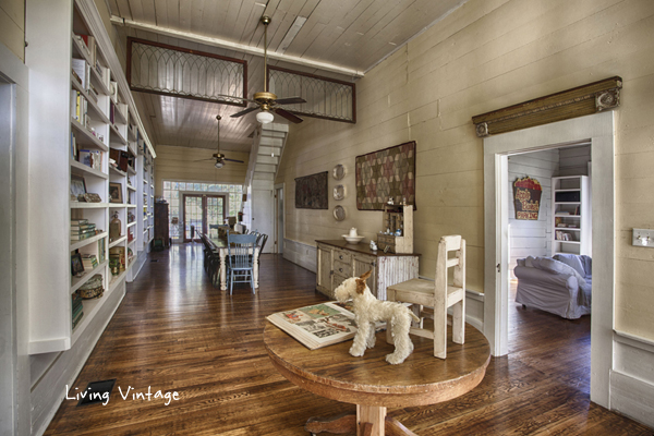 Living Vintage home tour - love how they reuse old architectural salvage 