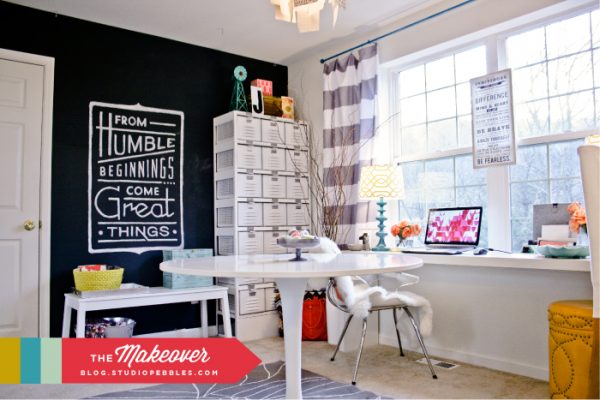 Top 10 Creative Craft Rooms - love the glam touches 