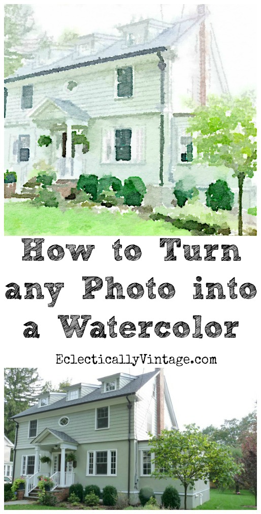How to turn any photo into a watercolor - no art skills required! kellyelko.com