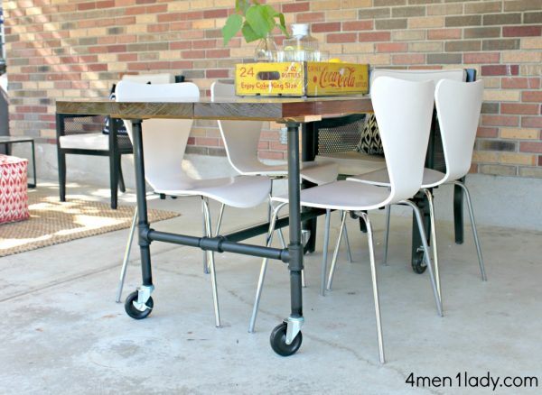 Make an industrial pipe table