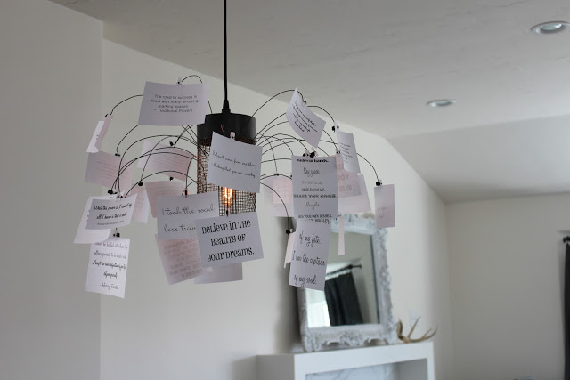Make a paper note chandelier 