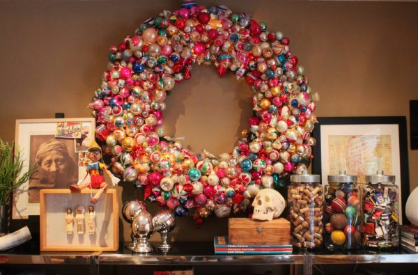 Giant vintage ornament wreath! kellyelko.com