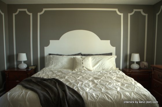 Create faux moulding and headboard kellyelko.com