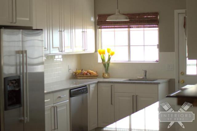 White kitchen - love the light kellyelko.com