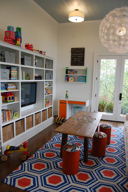 Fun kids area - love the Ikea light! kellyelko.com