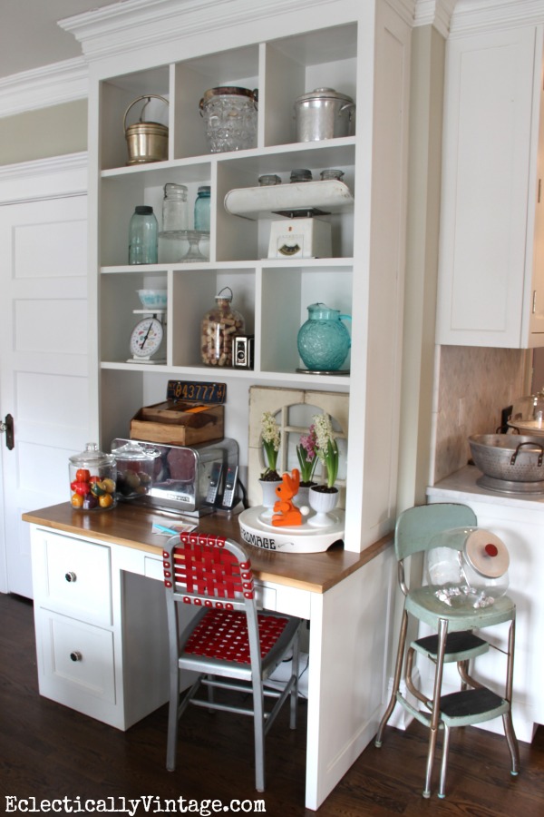 Open Kitchen Shelving - love the look of these cubbies!  This site also has the best collections! kellyelko.com