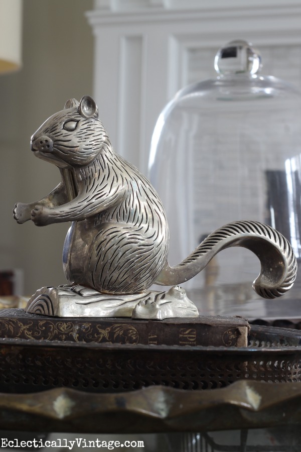 Deluxe Metal Squirrel Shaped Nutcracker