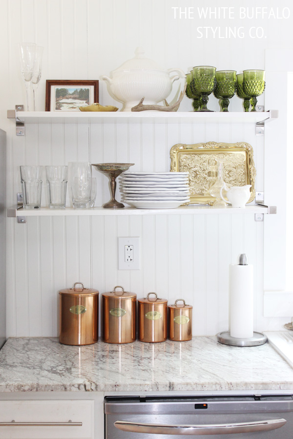 Love this open kitchen shelf display kellyelko.com