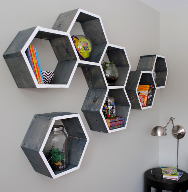 Make honeycomb shelves kellyelko.com