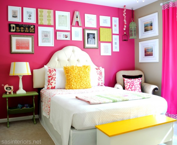 Pink girls bedroom kellyelko.com