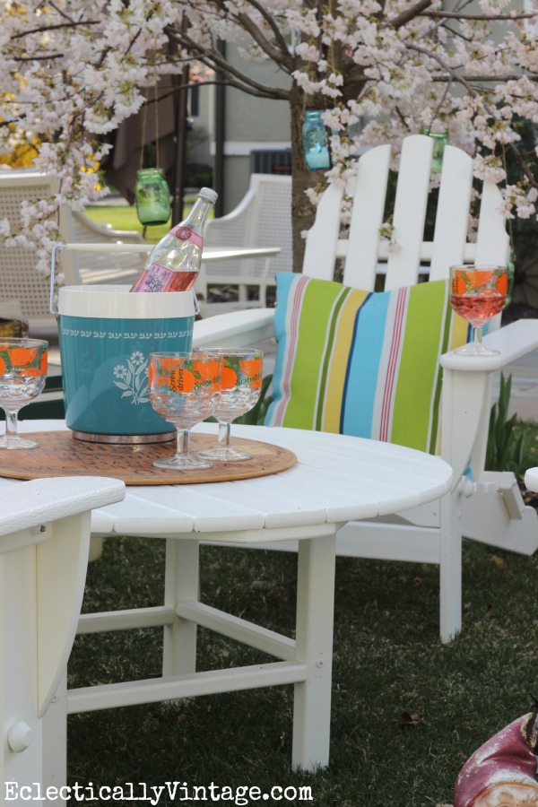 Recycled Plastic Adirondack Chair Set - so many colors and built to last! kellyelko.com