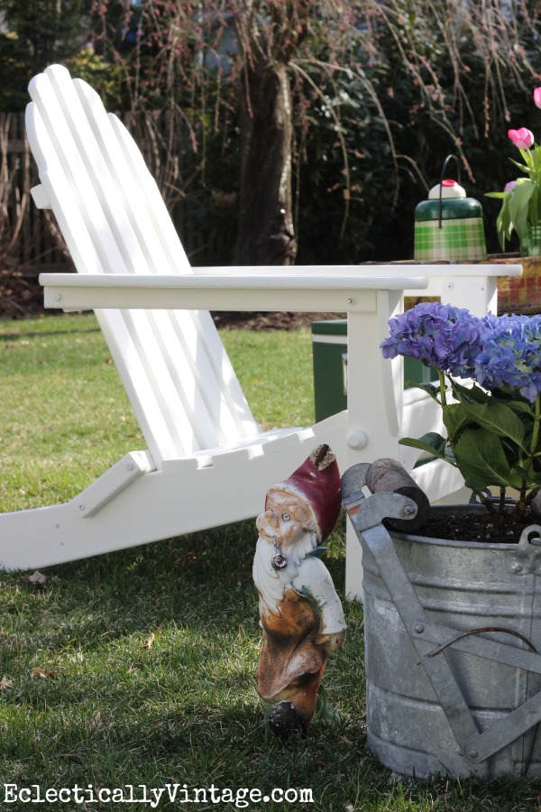 Polywood Adirondack Chair - each chair is made from over 500 plastic milk jugs! kellyelko.com