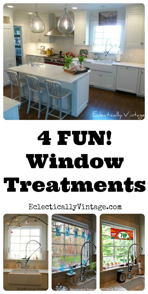 Four Unique Window Treatments! See the same window four different ways! kellyelko.com