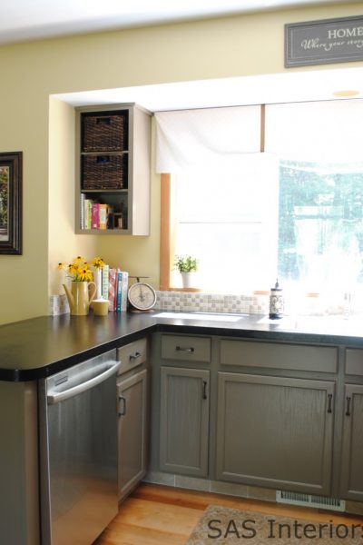 Love the cabinet color in this kitchen kellyelko.com