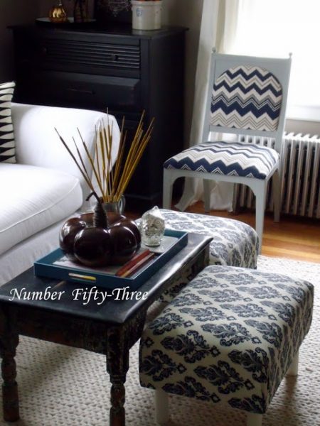 DIY ottoman makeover - from thrift shop find to like new kellyelko.com